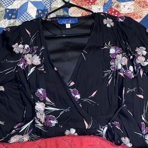 Black floral dress